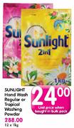 Sunlight Hand Wash Regular Or Tropical Washing Powder-12x1kg