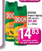 Doom Insect Spray-6 X 300ml Each