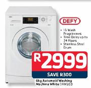 Defy 6kg Automaid Washing Machine White DAW369