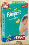 Pampers Active Baby Giant Pack 68/74/82/96's-Per Pack