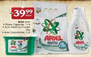 Ariel Auto Power Capsules-14's/Auto Washing Powder-2kg/Ariel Concentrate-1.5Ltr Each
