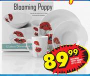 Blooming Poppy Dinner Set-12 Piece