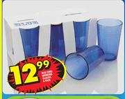Blue Ring Drinking Glasses-6 Pack