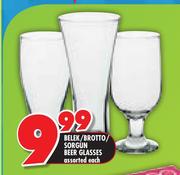 Belek/Brotto/Sorgun Beer Glasses Assorted-Each