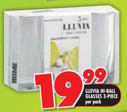 Lluvia Hi-Ball Glasses 3 Piece-Per Pack