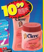 Clere Hand & Body Lotion 400ml Bottle/Cream 300ml Tub Assorted-Each