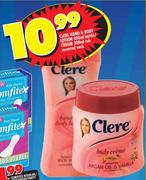 Clere Assorted Hand & Body Lotion - 400ml Bottle / Cream - 300ml Tub Each