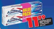 Aquafresh & Minty Toothpaste Banded Pack - 2x100ml 