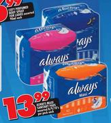 Always Maxi Sanitary Pads Assorted-8's / 9's / 10's Per Pack