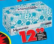 Moments 2 Ply Facial Tissues -200's Per Box