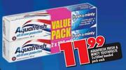 Aquafresh Fresh & Minty Toothpaste Banded Pack-2x100ml 