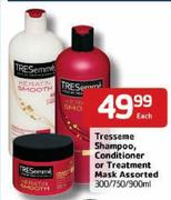 Tresseme Shampoo, Conditoner or Treatment Mask-300/750/900ml Each