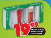 Arizona Hi-Ball / Whisky Glasses 3-Piece Per Pack