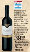 Argentinian Santa Julia Shiraz Malbec-750ml