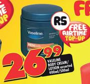 Vaseline Body Cream/Lotion Assorted-400ml/500ml