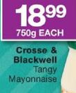 Crosse & Blackwell Tangy Mayonnaise-750ml Each