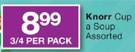 Knorr Cup A Soup Assorted-3/4 Per Pack