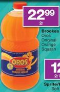 Brookes Oros Original Orange Squash-2L