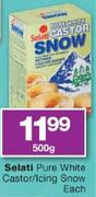 Selati Pure White Castor/Icing Snow-500g Each