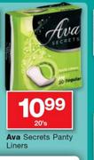 Ava Secrets Panty Liners-20's
