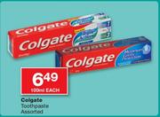 Colgate Toothpaste Assorted-100ml Each