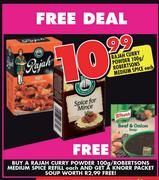 Rajah Curry Powder-100g/Robertsons Medium Spice Each