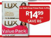 Lux Bath Soap Value Pack-4 x 100gm