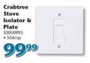 Crabtree 50A Stove Isolator & Plate(S0000995)