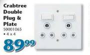 Crabtree Double Plug & Plate(S0001065)