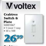 Voltex Crabtree Switch & Plate(S0001067)