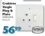 Voltex Crabtree Single Plug & Plate(S0001074)
