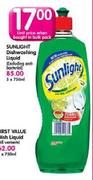 Sunlight Dishwashing Liquid(Excluding Anti-Bacterial)-750ml