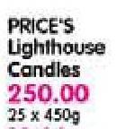 Price's Lighthouse Candles-25 x 450gm
