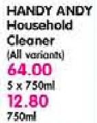 Handy Andy Household Cleaner(All Variants)-750ml Each