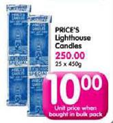Price's Lighthouse Candles-450gm Each