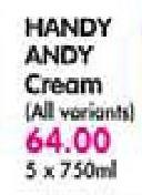 Handy Andy Cream(All Variants)-5 x 750ml