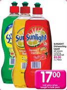 Sunlight Dishwashing Liquid(All Variants Excluding Anti-Bacterial)-750ml Each