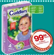 Cuddlers Disposable Nappies Midi-52's Per Pack