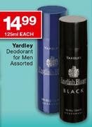 Yardley Deodorant For Men-125ml Each