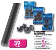 Rufflette Wood Poles Dark Stain-1M