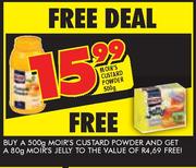Moir's Custard Powder-500g + Free 80g Moir's Jelly