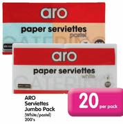 Aro Serviettes Jumbo Pack-200's Per Pack