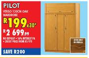 Pilot Verso 120cm Oak Wardrobe