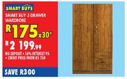 Smart Buys 3 Drawer Wardrobe