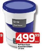 Pnp Roof Paint Assorted Colours -20Ltr Each