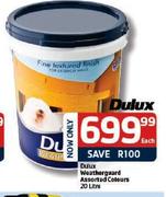 Dulux Weatherguard Assorted Colours -20Ltr Each