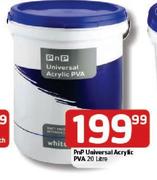 Pnp Universal Acrylic PVA-20Ltr Each