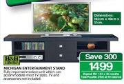 H&H Collection Michigan Entertainment Stand