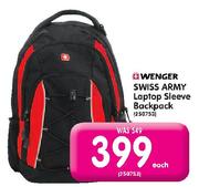 Wenger Swiss Army Laptop Sleeve Backpack Each