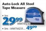 Worksman Auto-Lock All Steel Tape Measure-3m Each